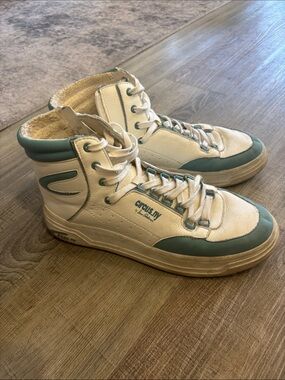 Circus by Sam Edelman White and Teal High-Top Sneakers